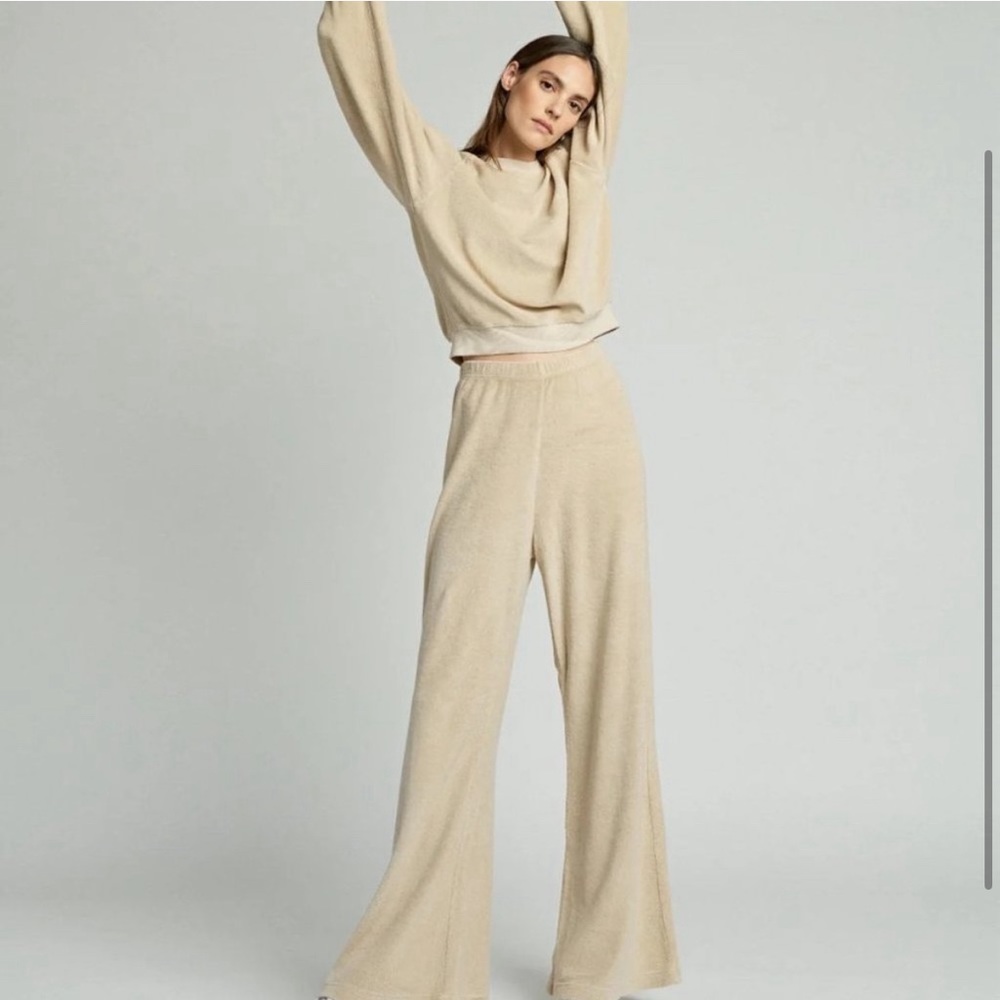 Ragdoll LA Wide Terry Pant in Turtle Dove